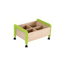 Bac à albums bas Lili piètement coloris vert - Image principale