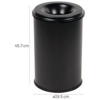 Poubelle antifeu Manutan - 20 L à 110 L - Noir ou Gris - Manutan Expert - Image 9