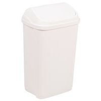Poubelle à couvercle basculant - 50L - Blanc - Probbax - Image principale