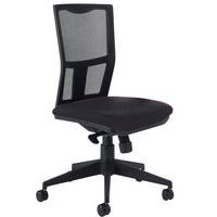Chaise de bureau Ritz contact synchrone assise tissu coloris noir - Image principale