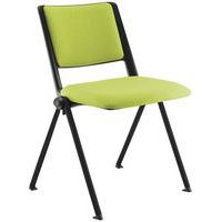 Lot de 2 chaises Match Piètement noir dossier et assise tissu classé M1 - Image principale