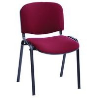 Lot 5 chaises Cluny tissu accroche soudée piètement noir - Image principale