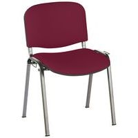 Lot 5 chaises Cluny tissu accroche soudée piètement chromé - Image principale