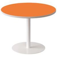 Guéridon bas Easy Office pied métal Ø 80 cm plateau coloris Orange - Image principale