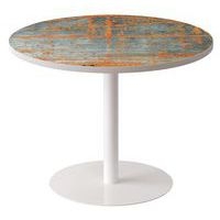 Guéridon bas Easy Office pied métal Ø 80 cm plateau coloris décor Rouille - Image principale