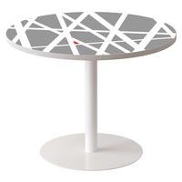 Guéridon bas Easy Office pied métal Ø 80 cm plateau coloris décor Sreet - Image principale