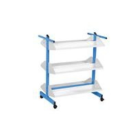 Chariot à livres Zédia coloris bleu RAL 5015 - Image principale