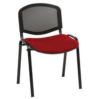 Lot de 5 chaises Bliz piètement noir dossier résille noir assise tissu - Image 4