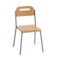 Chaise Servil 4 pieds T4 - hêtre/gris - Image principale