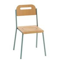 Chaise Servil 4 pieds T6 - hêtre/gris - Image principale