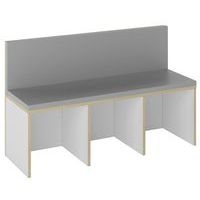 Banquette droite Filos assise mousse grise - Image principale