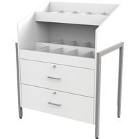 Meuble CD/DVD Ellipse caisson blanc - tube - Manutan Expert - Image principale