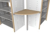 Tablette de consultation Ellipse 90° panneau mélaminé - Manutan Expert - Image 3