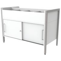 Bac albums/BD Ellipse structure tube avec stockage portes coulissantes - Image principale