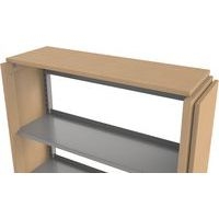 Tablette chapeau habillage bois pour rayonnage Ellipse - Manutan Expert - Image principale