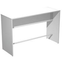 Table Haute Blanc 160 x 70 x 105 cm + Barre Métal - Image principale