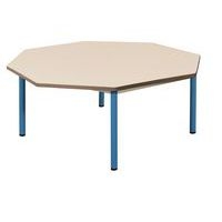 Table fixe Chloé plateau beige 4 pieds octogonale - Mobidecor - Image principale