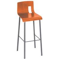 Tabouret haut Colombo piètement tube Orange - Image principale