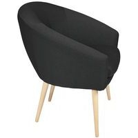 Fauteuil accueil en tissu Armand coloris Noir - Image 3