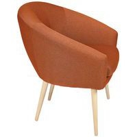 Fauteuil accueil en tissu Armand coloris Orange - Image 4