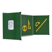 Tableau triptyque 1 x 2 m émaillé vert cadre aluminium anodisé - Image 2