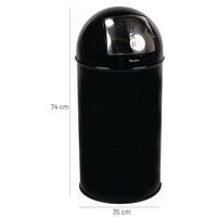 Poubelle à clapet poussoir - 40 L - Manutan Expert - Image 6