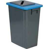 Poubelle de tri grise et bleue - Papier - 60 L - Image principale