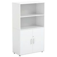 Armoire Flora 4 étagères dont 2 portes blanc serrure et clé-MIRPLAY School - Image principale