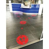 Lot de 6 adhésif PVC de marquage au sol, pieds rouge - Image 2