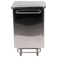 Conteneur mobile à pédale anti-feu inox brillant 70 L - Manutan - Image 2
