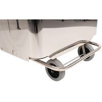 Conteneur mobile à pédale anti-feu inox brillant 70 L - Manutan - Image 3