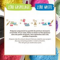 Set 10 sachets 180g gouache poudre - assorties +2 cuillères - Image 7