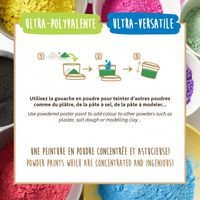 Set 10 sachets 180g gouache poudre - assorties +2 cuillères - Image 9
