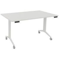 Table abattante rectangulaire Avel  pieds blancs sur roulettes - Image 3