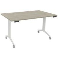Table abattante rectangulaire Avel  pieds blancs sur roulettes - Image 5
