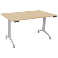 Table rectangulaire Avel plateau pivotant pieds alu sur roulettes - Image 4