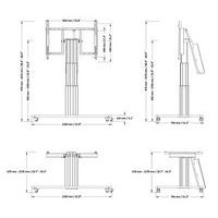 Support mobile motorisé réglable hauteur/inclinaison/collision 42" à 75" - Conen - Image 2