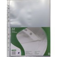Pochette polypropylène perforées A4 incolore 75 microns  (Sachet de 50) - Image principale