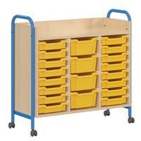 Meuble 20 bacs plastique sur roulettes Chloé - Mobidecor - Image principale