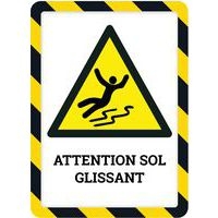 Lot de 2 cadre magneto securite magnetique A4 jaune/noir - Image 4