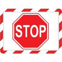 Lot de 2 cadre magneto securite magnetique A4 rouge/blanc - Image 5