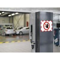 Lot de 2 cadre magneto securite magnetique A4 rouge/blanc - Image 3