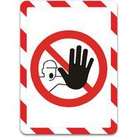 Lot de 2 cadre magneto securite magnetique A4 rouge/blanc - Image 4