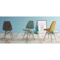 Lot de 4 chaises Lindy pieds bois naturel  Somcasa - Image 2