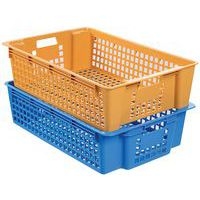 Caisse empilable emboîtable ajourée - GILAC, Coloris : Bleu - Image 3