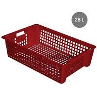 Caisse empilable emboîtable ajourée - GILAC, Coloris : Bordeaux - Image 2