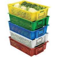 Caisse empilable emboîtable ajourée - GILAC, Coloris : Bordeaux - Image 3