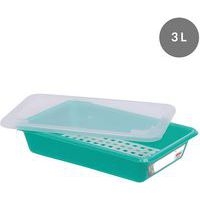 Bac plat HACCP avec couvercle et grille - GILAC, Coloris : Vert - Image 3