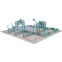 Espace multisports Pitch'One R6S à 6 aires - 14,90 x 11,20 m - peint - Image principale