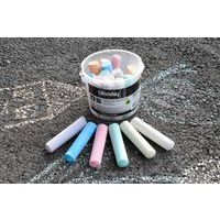 Seau 20 craies trottoir couleurs assorties - Image 2